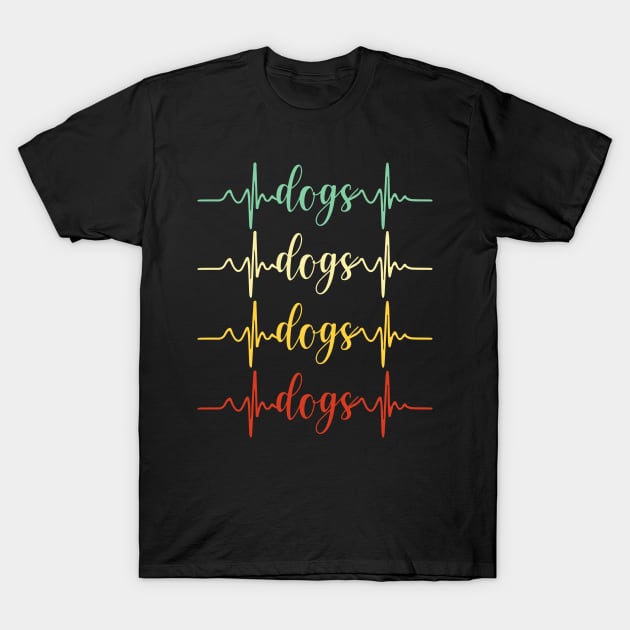 Vintage Retro 70s Dogs T-Shirt by CreativeShirt